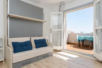 Cama o camas de una habitación en Levante19 Estudio Naturista primera línea