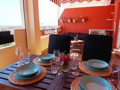 Zona de estar de La Terraza del Gallopedro