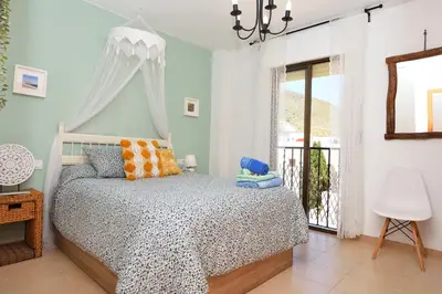 Cama o camas de una habitación en Ático con encanto en Cabo de Gata. A 100m de la playa.