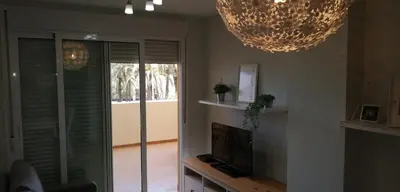 Una televisión o centro de entretenimiento en RESIDENCIAL LAS PALMERAS
