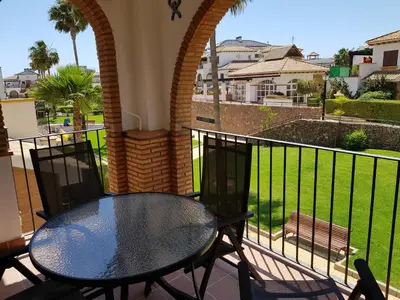 Un balcón o terraza de Cozy apartment in Vera Playa, Almeria, Andalucia, Spain