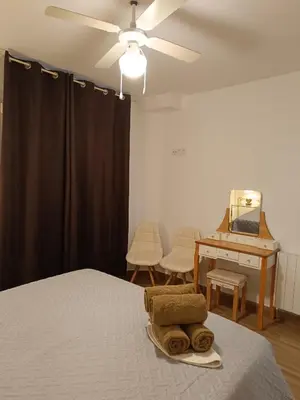 Cama o camas de una habitación en Vera Natura, Apartamento Alma