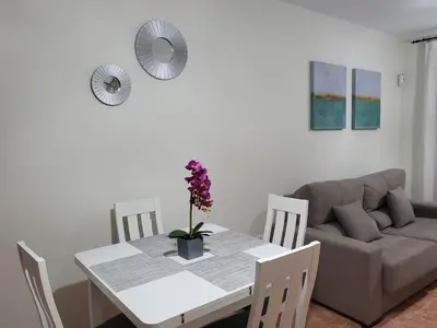 Zona de estar de Ático dúplex precioso con piscina privada en Paraíso de Vera!