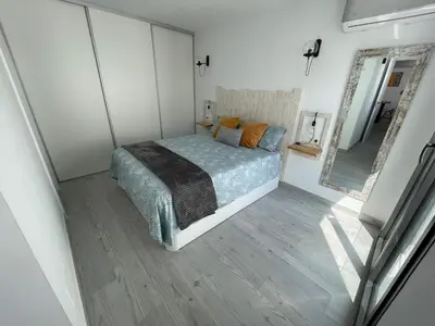 Cama o camas de una habitación en Ático Cañada Aguilar, Mojácar Playa
