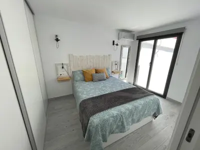 Cama o camas de una habitación en Ático Cañada Aguilar, Mojácar Playa