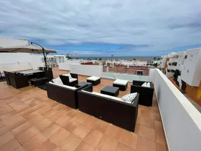 Un balcón o terraza de Ático Cañada Aguilar, Mojácar Playa