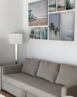 Zona de estar de Homes of Spain, Apartamentos Paraíso Vera Playa, Ático Alborada con solárium grande privado, a pie de playa, WIFI