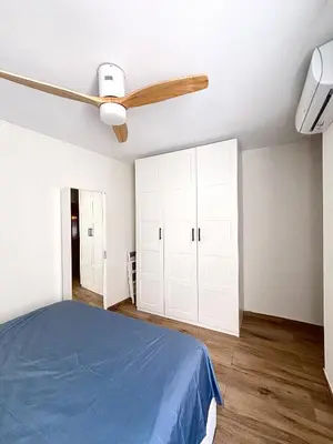 Cama o camas de una habitación en Apartamento a 1 MINUTO de la playa en GARRUCHA