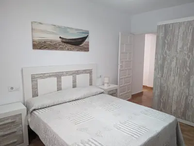Cama o camas de una habitación en Playa a 1 minuto Apto en Agua Amarga Cabo de Gata