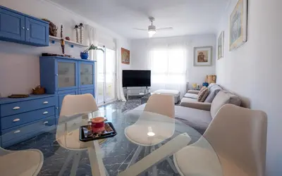 Una televisión o centro de entretenimiento en CASA VELA BLANCA