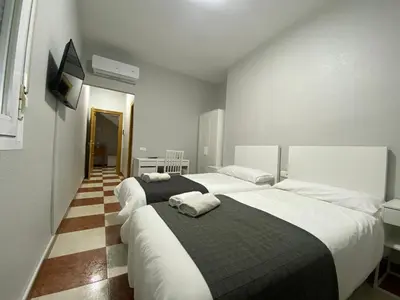 Cama o camas de una habitación en Fonda Chiquito