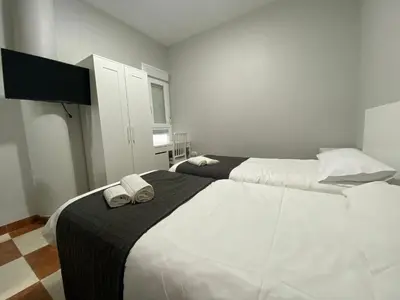 Cama o camas de una habitación en Fonda Chiquito