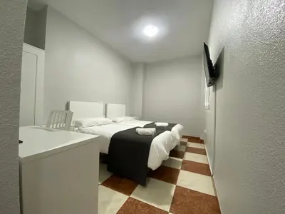 Cama o camas de una habitación en Fonda Chiquito