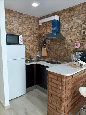 Una cocina o zona de cocina en Estudio en la Urbanización de Roquetas de Mar