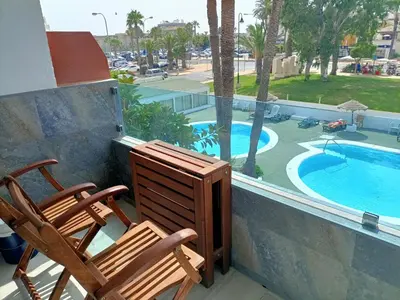 Piscina en o cerca de Estudio en la Urbanización de Roquetas de Mar
