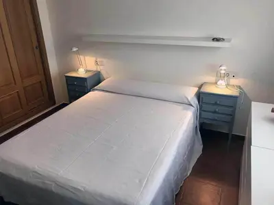 Cama o camas de una habitación en Atico - 3 Dormitorios - Urbanizacion Verazul en Vera Playa - WIFI Fibra 300MB perfecto para Teletrabajo