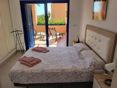 Cama o camas de una habitación en Lovely Mojácar Playa