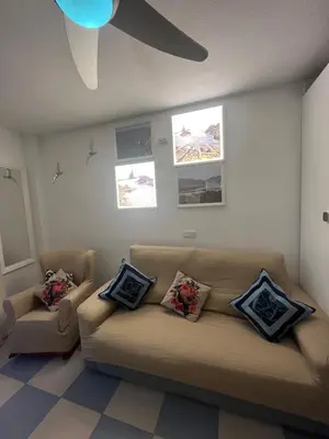 Zona de estar de Fantastisches Apartment am Meer
