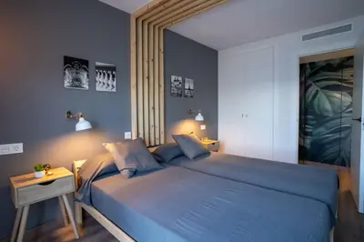 Cama o camas de una habitación en Sea Level, Apto sofisticado en primera linea playa