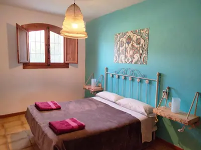 Cama o camas de una habitación en Casas la Noria