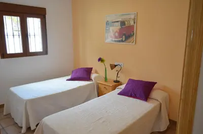 Cama o camas de una habitación en Casas la Noria