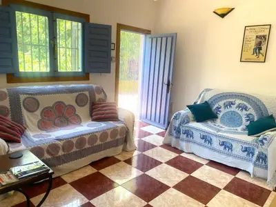 Zona de estar de Mojacar farmhouse apartments with pool