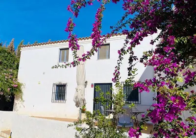 Jardín al aire libre en Mojacar farmhouse apartments with pool