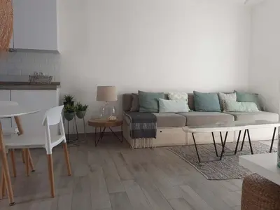 Zona de estar de Precioso Apartamento a 20 metros del mar