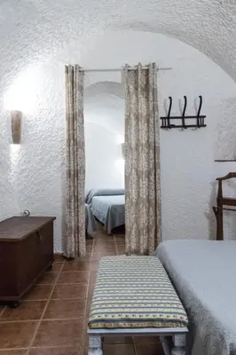 Cama o camas de una habitación en Casa Cueva Picoesquina