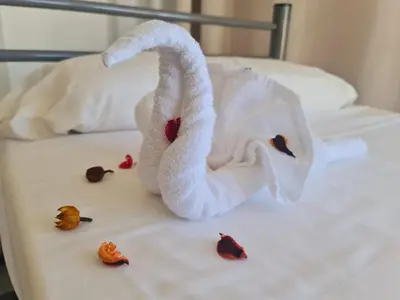 Cama o camas de una habitación en Albergue Club Náutico de Águilas