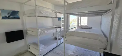 Cama o camas de una habitación en Albergue Club Náutico de Águilas