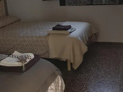 Cama o camas de una habitación en El Molino de arriba