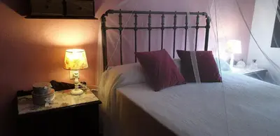 Cama o camas de una habitación en El Molino de arriba