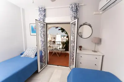 Cama o camas de una habitación en Casa la Buganvilla-Mojácar Playa