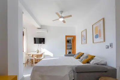 Cama o camas de una habitación en lux&Cool Paseo Marítimo