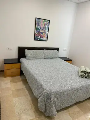 Cama o camas de una habitación en Apartamento en Olula del Río