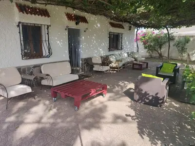 Zona de estar de Encantadora casa rural con gran porche