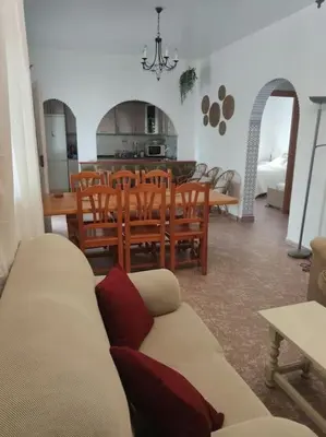 Zona de estar de Encantadora casa rural con gran porche