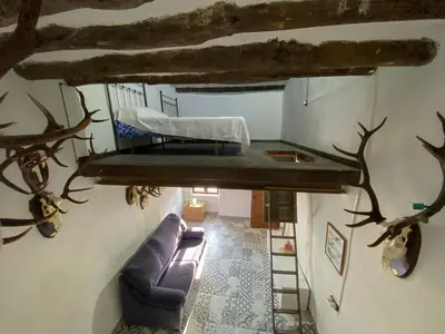 Cama o camas de una habitación en Casa rural La Hidalga