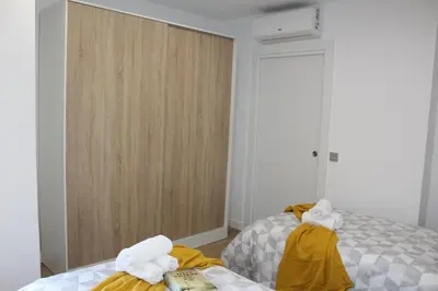 Cama o camas de una habitación en Apartamento Catedral