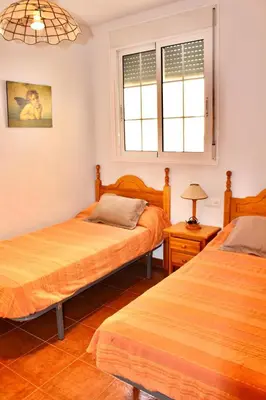 Cama o camas de una habitación en Apartamento en la almadraba de Cabo de Gata