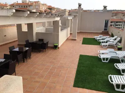 Un balcón o terraza de Expoholidays - Apartamentos Puerto Almerimar