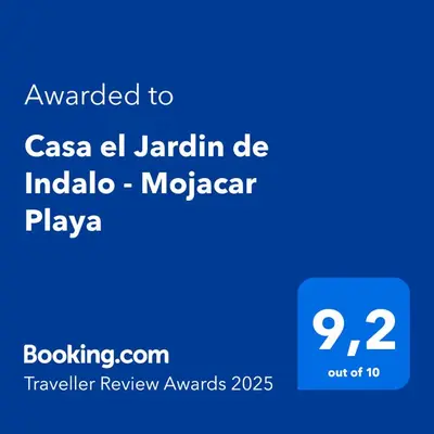 Certificado, premio, señal o documento que está expuesto en Casa el Jardin de Indalo - Mojacar Playa
