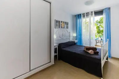 Cama o camas de una habitación en Faro de Garrucha
