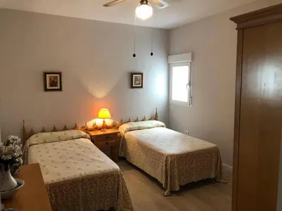 Cama o camas de una habitación en Zapillo Playa de Almería