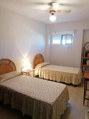Cama o camas de una habitación en Zapillo Playa de Almería