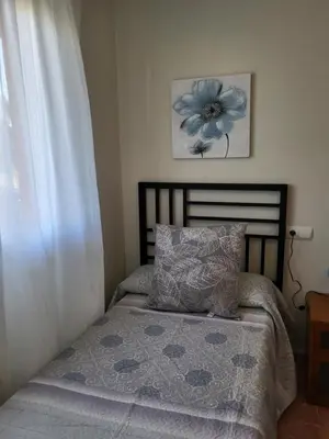 Cama o camas de una habitación en Ático dúplex en primera línea con piscina privada!
