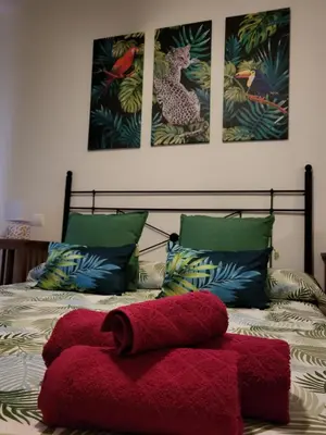 Cama o camas de una habitación en Apartamento exótico en primera línea de Vera-Playa!