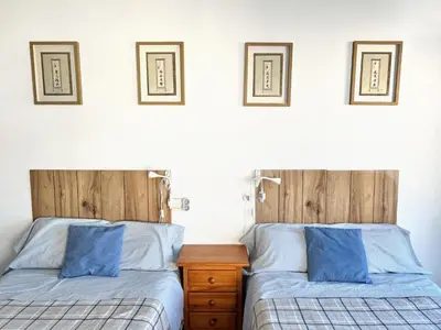 Cama o camas de una habitación en Los Geraneos