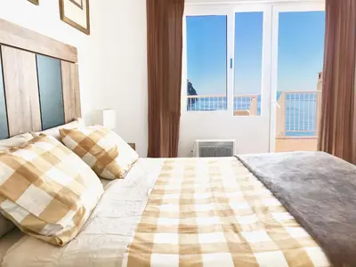 Cama o camas de una habitación en La Paloma, Chalet a pie de playa